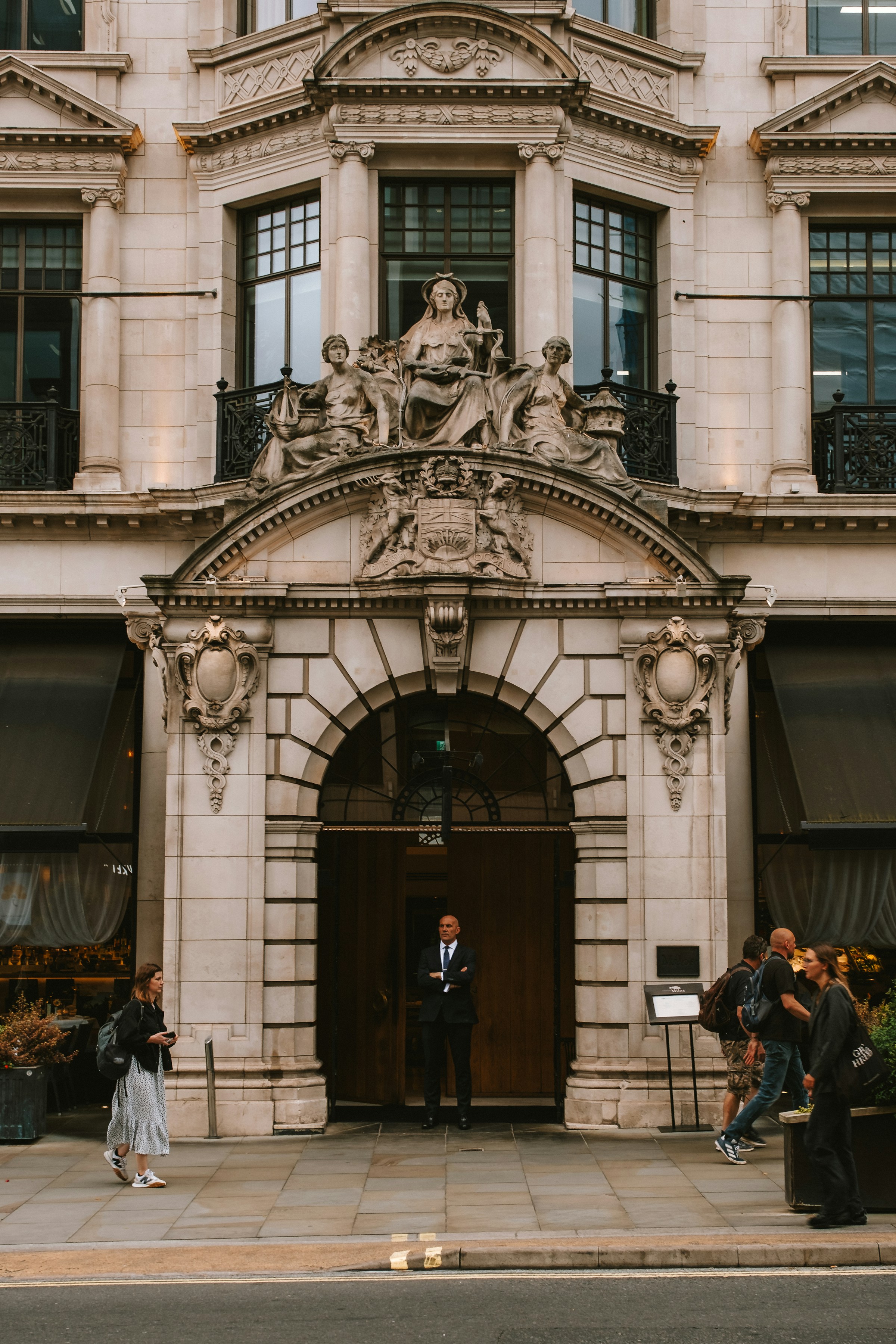Luxury hotel grand entrance